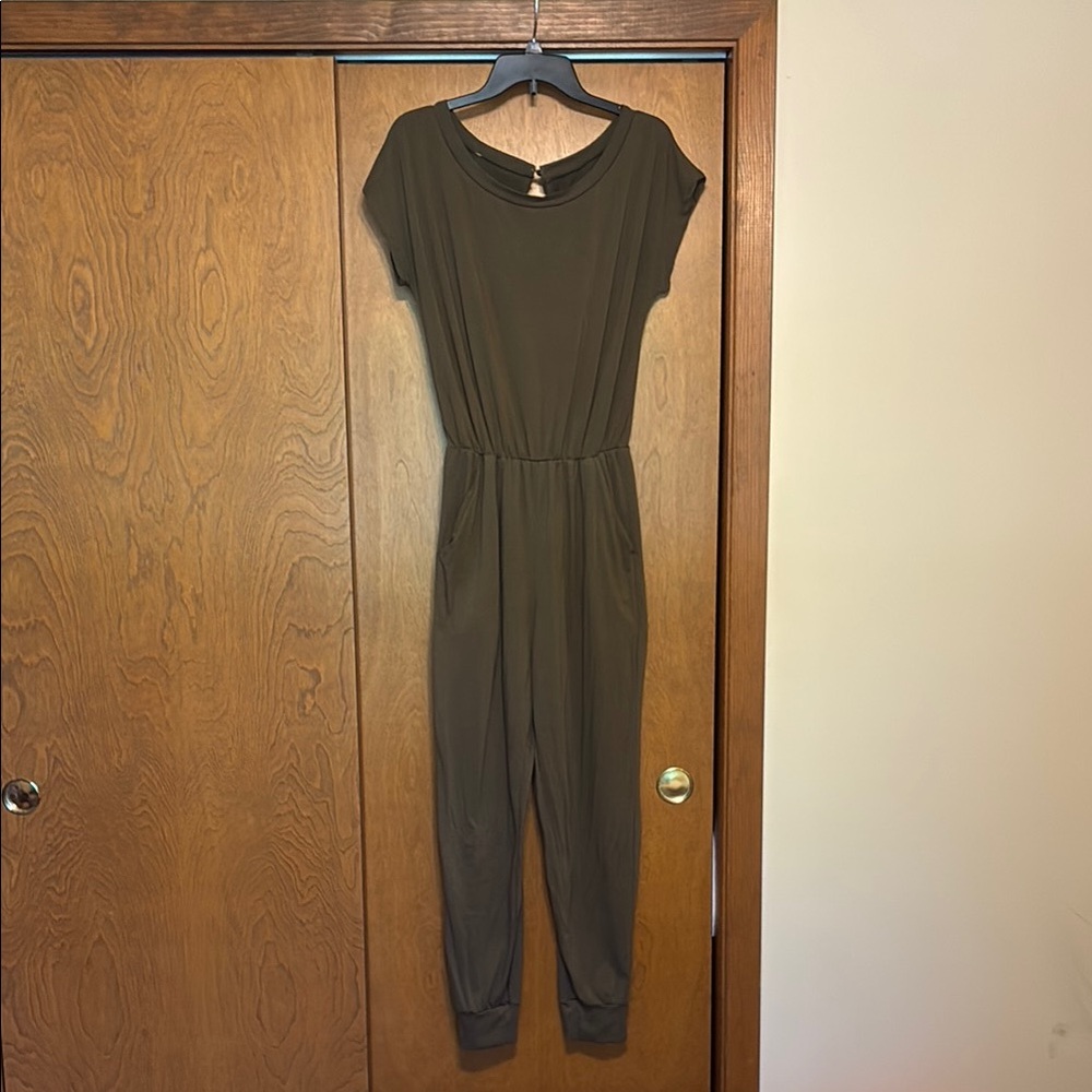 Casual Olive Jumpsuit
